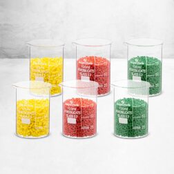 Low Form 100 ml Pack of 6 Borosilicate Glass Beaker with Graduation and Spout for Laboratory use | Measuring Beaker for Kitchen