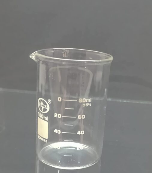 Glass Beaker set of 12 (100ML, Borosilicate Glass)