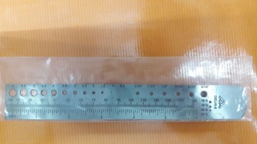 Pin Gauge Measuring Gauge Scale for K-Wire, Drill Bit, Screw, Steinman Pin SS