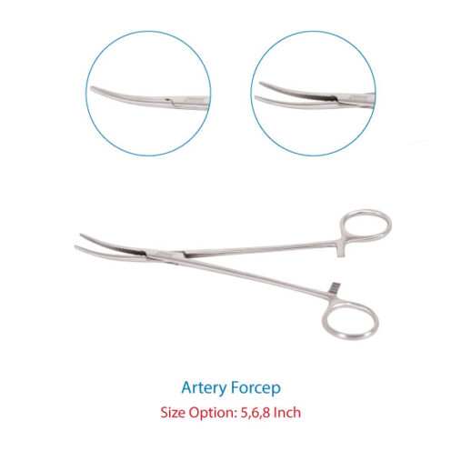 Artery Forceps Curved SS Delux Quality ( Pack of 5 )