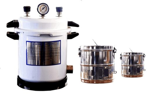 Powder Coated, Electric Autoclave Pressure Cooker TypeAutoclave Sterilizer Electric & 9x9, 6X6 Sterilizer Dressing Drum Heavy Duty (Size 11x9 inch)