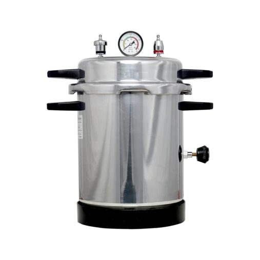 Autoclave Sterilizer (10 Litre (9" Dia. X 11''H) for clinic and hospital Aluminum Mirror Finish Electric Autoclave Pressure Cooker Type to Sterilize medical equipment