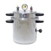 Autoclave Non-Electric 10 Litres, Pressure Cooker Type, Mirror Finish, (External Fuel Heated) (Size approx. 9"" Dia. X 11"" H)