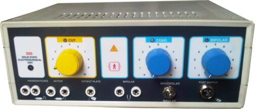 SURGICAL DIATHERMY, 300 W with Microprocessor, Monopolar and Bipolar with accessories