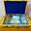 "Illuminated 225 Trial Glass Lens Set Eye Testing Box With Adjustable And Lightweight Trial Frame With Wooden Box"