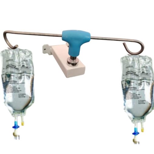 Saline Stand Wall Mount 2 Hook For Hospital, ICU, Clinics, Labs IV Saline Bags (SALINE STAND WALL MOUNT PACK OF 1)