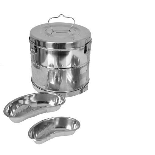 Dressing drum/Autoclave Drum 9x9, kidney tray 8x3 Heavy Duty Stainless Steel