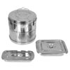 Dressing Drum/Autoclave Drum 9x9, Tray 8x6 and 8x3 Heavy Duty Stainless Steel