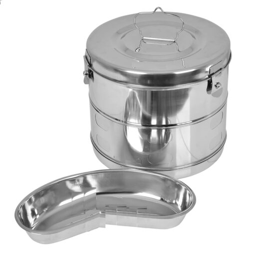 Dressing Drum/Autoclave Drum 11x9, Kidney Tray 10 inch Heavy Duty Stainless Steel