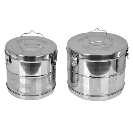 Dressing Drum/Autoclave Drum 11x9 and 9x9 Heavy Duty Stainless steel combo of 2