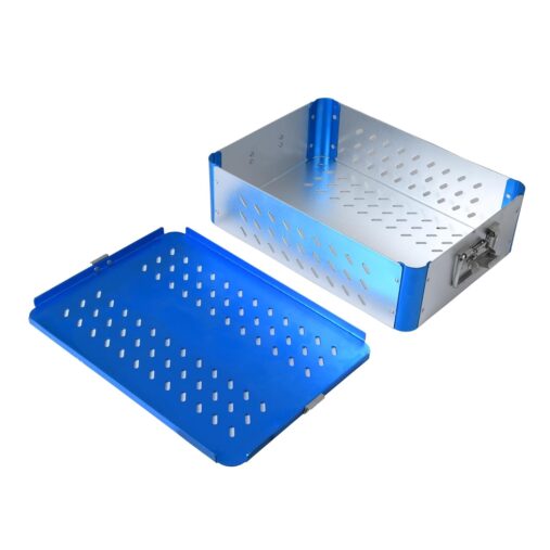 Sterilization Tray in complete Aluminium Alloy wit Dual Locking System Instrument tray