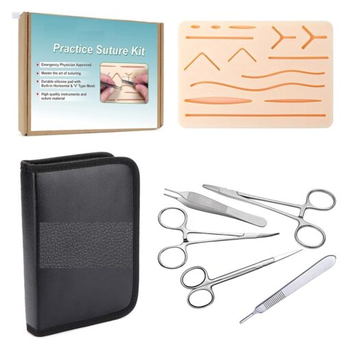 Suture Practice kit - Complete Suturing Training Set for Medical Students and Professionals - Learn Surgical Skills with High-Quality Tools - Ideal for Practice and Simulation