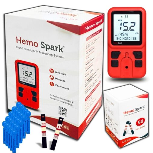 Haemoglobin Measuring System (Hemometer) With 50 Strip Combo Pack