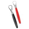 "Tongue Cleaner，Tongue Scraper Cure Bad Breath, Tongue Cleaners Stainless Steel, Tongue Scrapers for Adults and Kids Fresher Breath in Seconds.by AARAM (1+1, Black and red)"