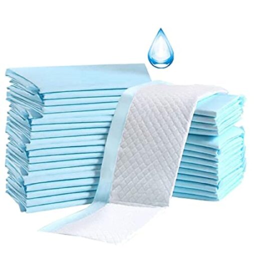 underpads, super absorbent polymer & soft surface (large, 60x90 cm, blue)