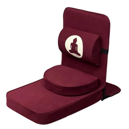 "Meditation Large Relaxing Buddha Meditation Chair with Back Support Cushion (100% Cotton, Seat Size: 21x18 inches)"