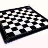 19" x 19" - Genuine Leather Chess Board - Black | Roll-up Chess | Tournament Chess