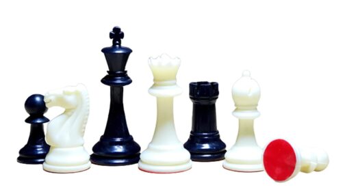 "Tournament Chess Pieces (with Two Extra Queens) Chessmen Staunton Coins (3.75"" Inch King Height) - 650 Grams"