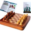 12" X 12" Collectible Wooden Drawer Chess Game Board Set + Wooden Crafted Pieces - 6 Years and Up