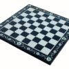 15"x15" Collectible Marble Pietra Dura Chess Board Without Pieces