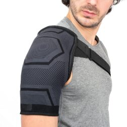 Sholder Support Belt for Men and Women | Shoulder Brace for Rotator Cuff, Dislocated AC Joint, Labrum Tear, Shoulder Pain, Shoulder Compression Sleeve (Grey)