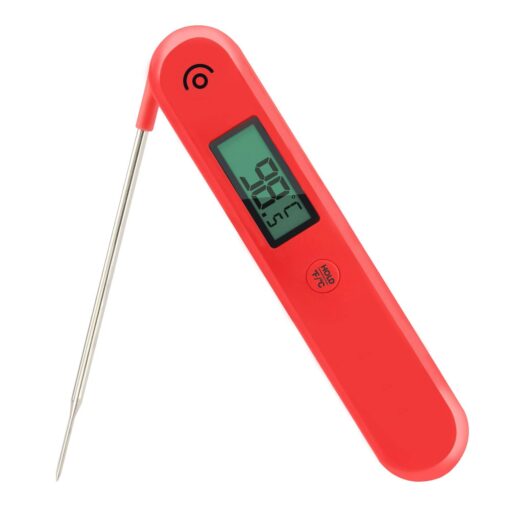 Digital Meat Thermometer, BG-HH1C Instant Read Cooking Food Thermometer with Foldable Probe and Large Screen for Meat, Grill, BBQ, Milk and Bath Water