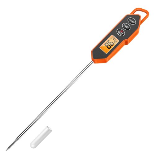 Plastic Digital Instant Read Meat Thermometer For Grilling Cooking Food Candy Thermometer For Bbq Smoker Grill Smoker Oil Fry Kitchen Thermometer With Backlit