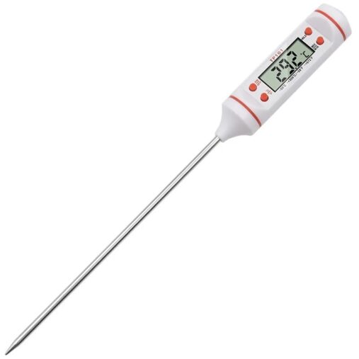 Digital LCD Cooking Food Meat Probe Kitchen BBQ Thermometer Temperature Test Pen| Instant Read (White)