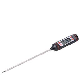 Steel Food Thermometer Digital for Cooking (Black)