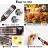 Meat Thermometer, Instant Read Digital Food Thermometer with Long Probe for Smokers,Grilling,Turkey,Milk,Candy,BBQ and Kitchen