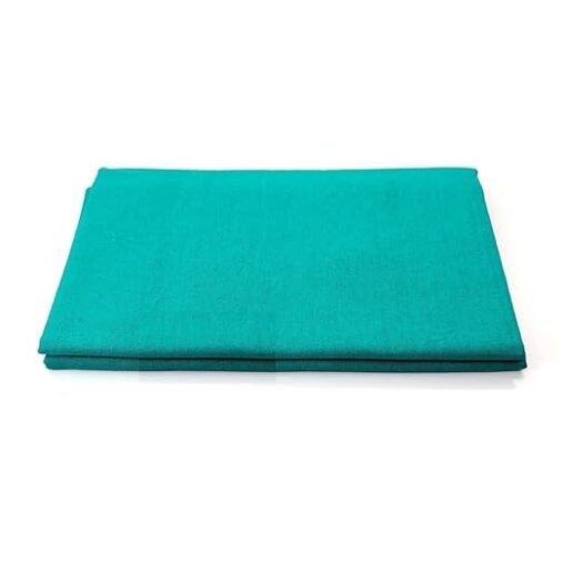 Reusable Cotton Plain Drape Sheet (Size: 36Inch X 72Inch, Colour: Green)-2