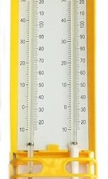 Plastic Wet and Dry Bulb Thermometer Export Variant Hygrometer Humidity Meter Instrument Wall Mounted for Home,workspace and Godawns,27 cm Long (Pack of 1)