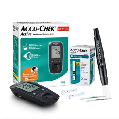 Accu-Chek Active Glucometer Kit with 10 Strips, Lancets & Lancing Device - Image 5