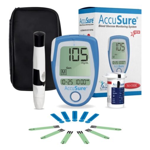 AccuSure Instant Digital Glucometer Kit with 25 Strips - Image 9