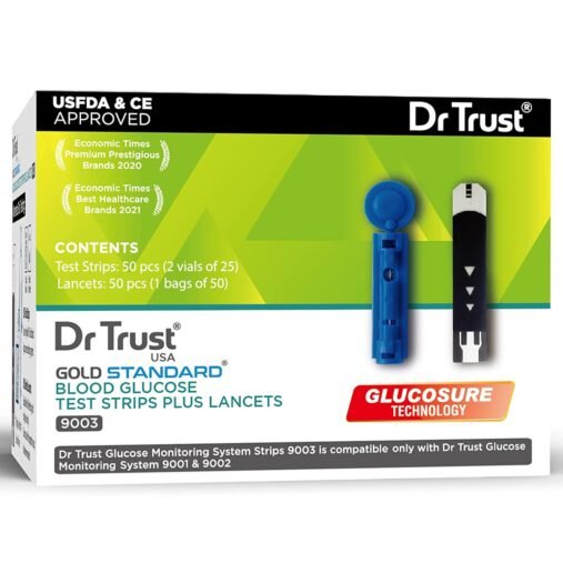 Dr Trust Test Strips – 50 Strips with Lancets | Blood Glucose Testing - Image 5