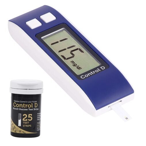 Control D Blue Glucometer Combo with 25 Strips - Image 9