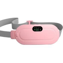 Portable Cordless Heating Pad for Menstrual Cramps Relief, Heating Pad for Stomach, 3-Speed Temperature Adjustment and 4-Speed Massage Modes, Back and Belly Heating Pad for Women(Pink) - Image 2