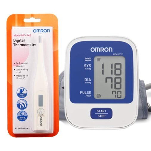 Automatic Upper Arm Blood Pressure Monitor and Digital Thermometer Combo - Image 2