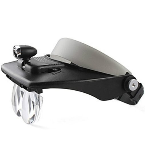 Adjustable Loupe ABS Headband Magnifying Glass with 4 LEDs Light Lamp 1.2X 1.8X 2.5X 3.5X Lens (Black) - Image 7