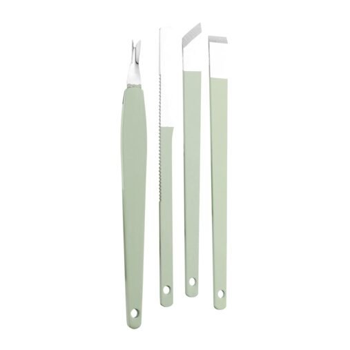 Nail Cutter Set, 18 Pieces Grooming Kit (Eyebrow Razor, Tweezer, Hair Plucker, Baby Nail Cutter, Ear Cleaner,Nail Cleaner,) Pedicure Gift for Men and Women, Green - Image 5