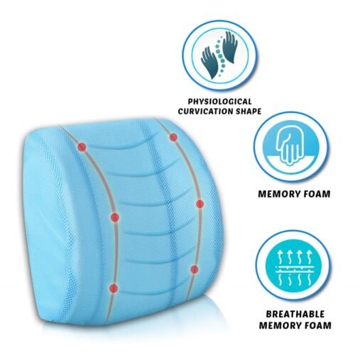 Memory Foam Lumbar Support Pillow for Back Pain Relief - Image 2