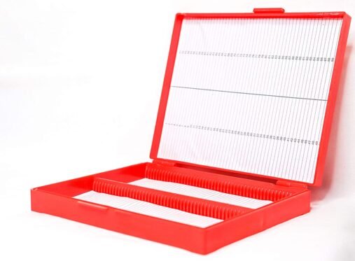 slide box 100 slides with index holder prepared microscope slides, side box plastic - Image 4