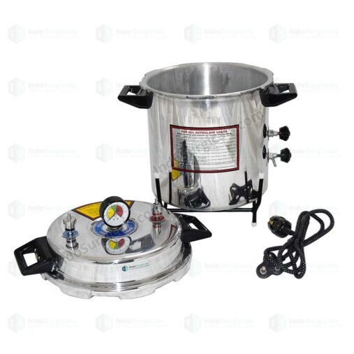 Autoclave Aluminium Pressure cooker type, Mirror Finish, Electric ( Capacity and Size approx. 21 Ltrs , 12"" Dia. X 12"" H) - Image 2