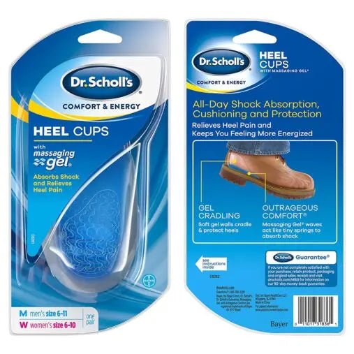 Massaging Gel Heel Cups, Medium, 1 Pair Package - Image 5