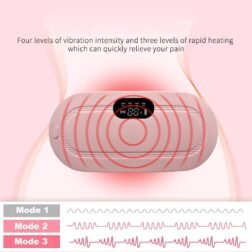 Portable Cordless Heating Pad for Menstrual Cramps Relief, Heating Pad for Stomach, 3-Speed Temperature Adjustment and 4-Speed Massage Modes, Back and Belly Heating Pad for Women(Pink) - Image 3
