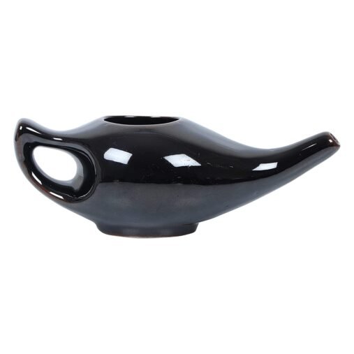Leak Proof Durable Porcelain Ceramic Neti Pot 220 ML for Natural Nasal Cleansing | Natural Treatment for Sinus, Infection and Congestion Microwave and Dishwasher Friendly (Brown) - Image 5
