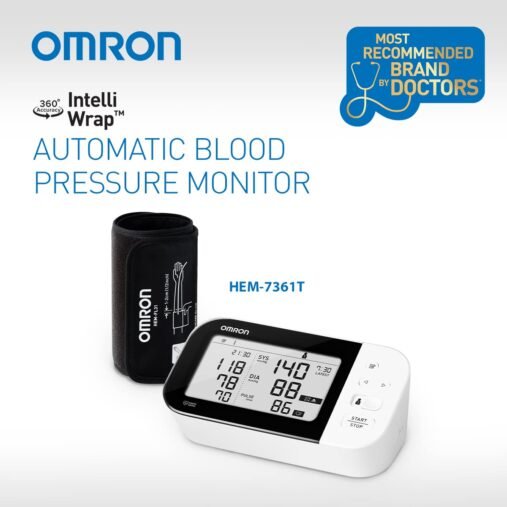 Omron HEM 7361T Bluetooth Digital Blood Pressure Monitor for Clinical & Professional Use with Afib Indicator and 360° Accuracy Intelliwrap Cuff (White) - Image 2