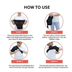 Electric Heating Pad for Shoulder Pain Relief (Black) | Suitable For Both Shoulders | Adjustable Heating Levels | Safe to Use - Image 2