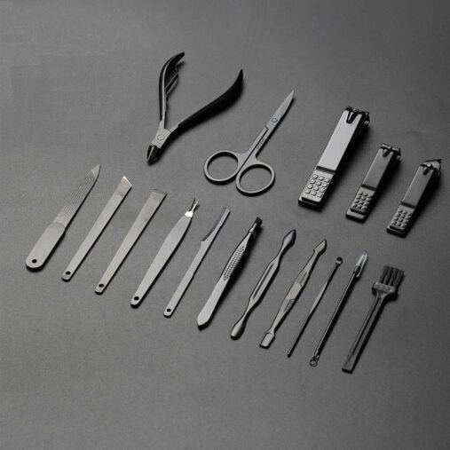 16-in-1 Professional Stainless Steel Manicure & Pedicure Kit with Grooming Tools - Image 3