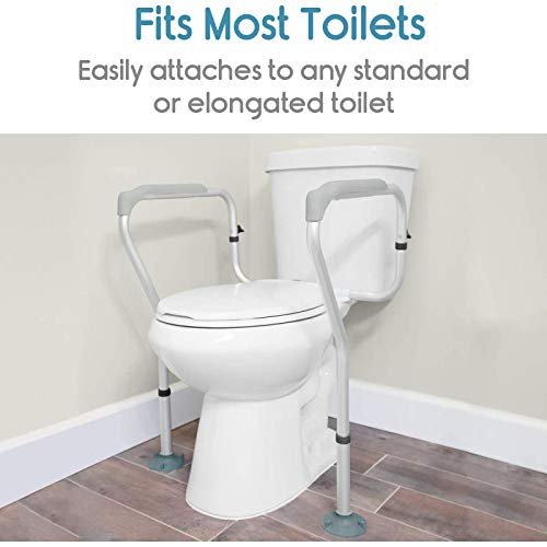 Toilet Safety Frame for Elderly Adjustable Aluminium Support Rails - Image 2